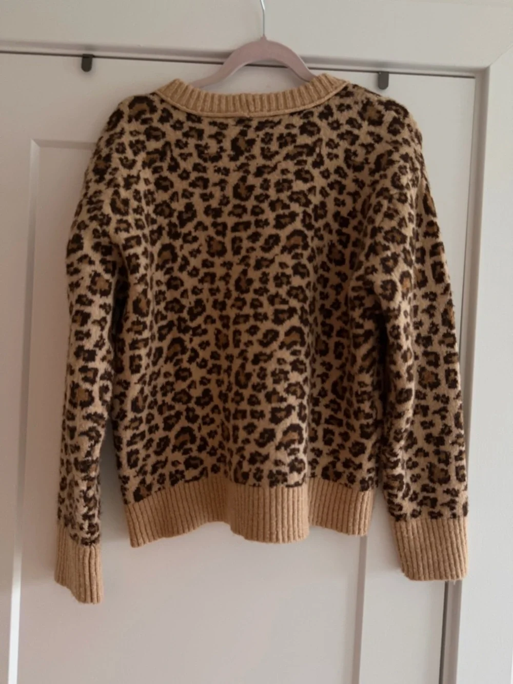 American Eagle Leopard Print Crewneck Sweater - Picture 2 of 3